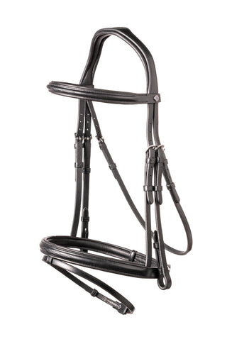 TRUST bridle Calgary combined noseband silver buckle Black