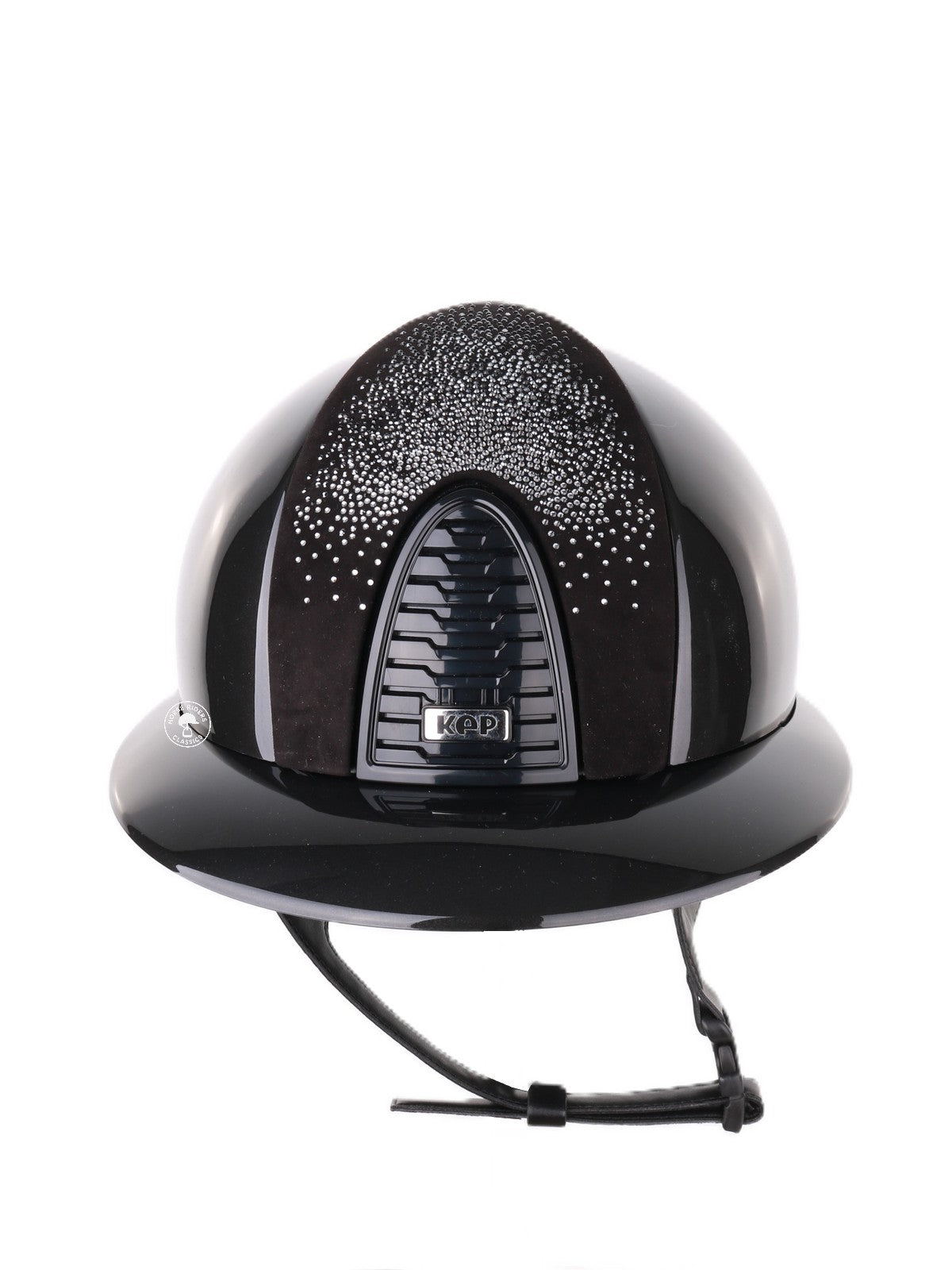 Kep Italia Paardrijhelm Cromo 2.0 Shine Polo Klep Zwart RAW Frame Shaded Silver insert