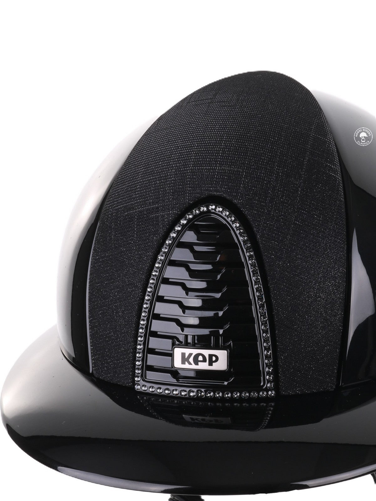 Kep Italia Paardrijhelm Cromo 2.0 Polish Polo Klep Zwart Galassia Insert Swarovski Frame