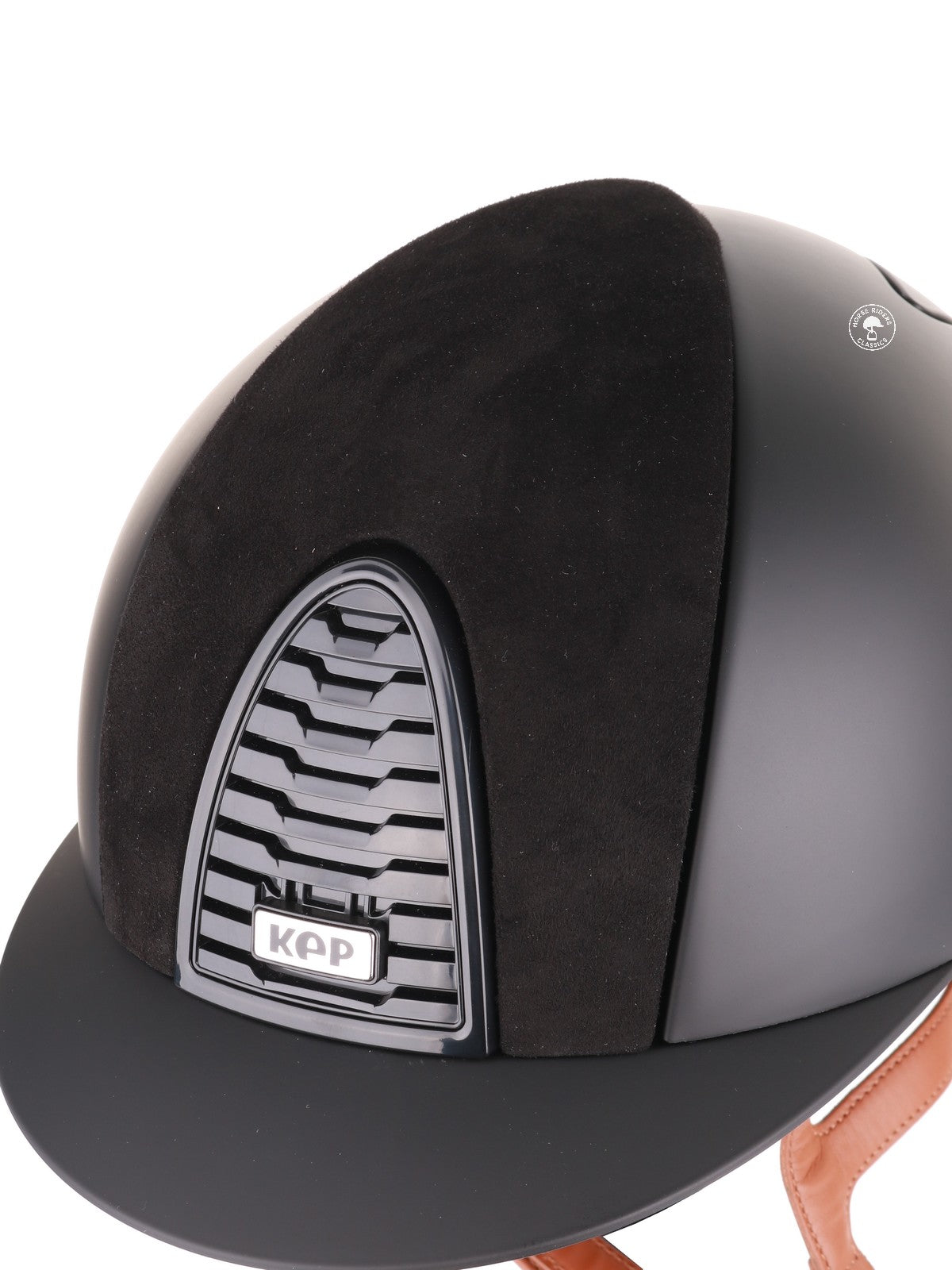 Kep Italia Paardrijhelm Cromo 2.0 Matt Zwart Suede Insert Beige Kinband