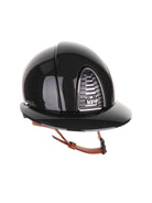 Kep Italia Paardrijhelm Cromo 2.0 Shine Polo Klep Zwart Mirror Frame Beige Kinband