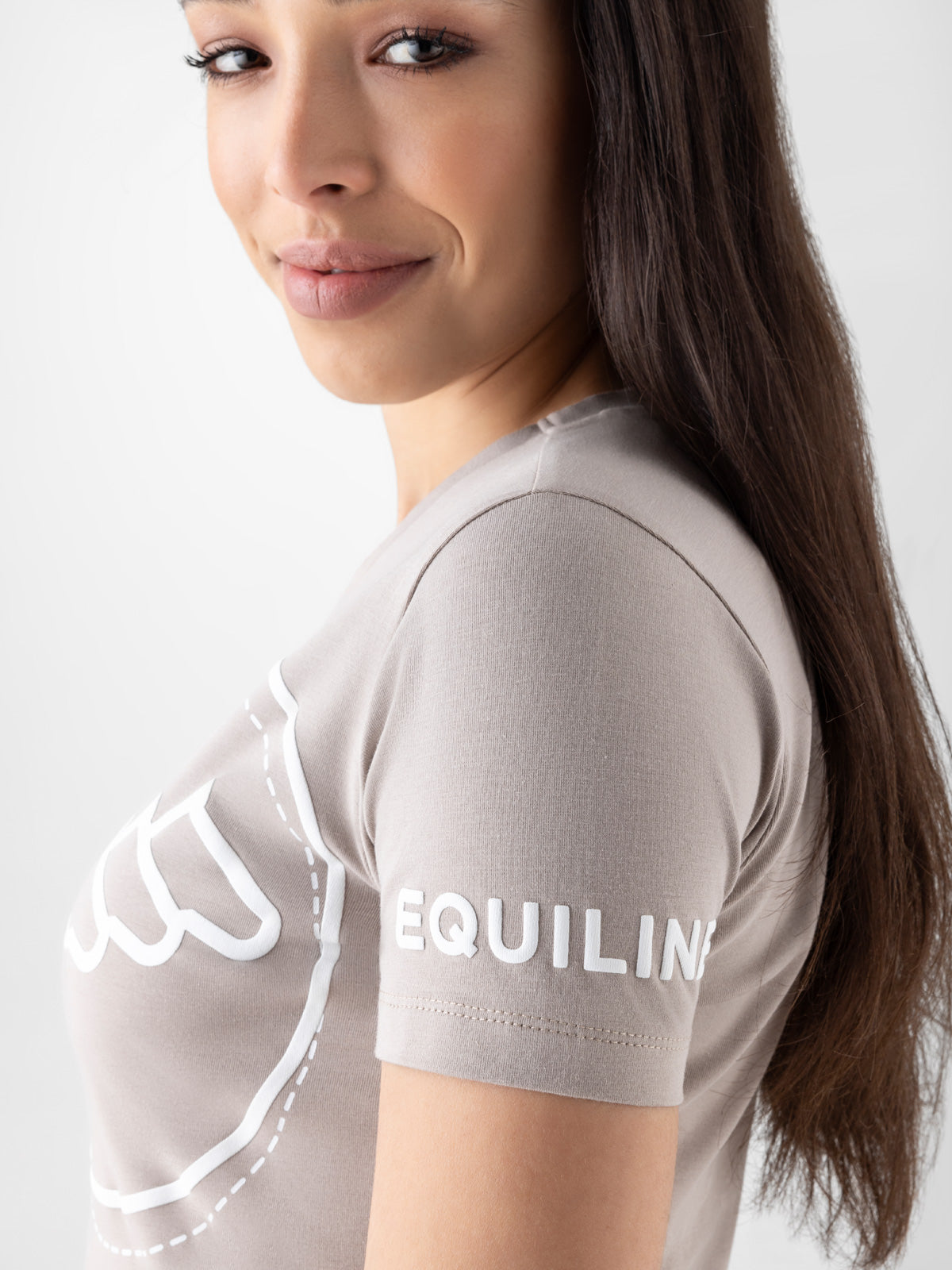 Equiline T-shirt ladies Cubry Tortora