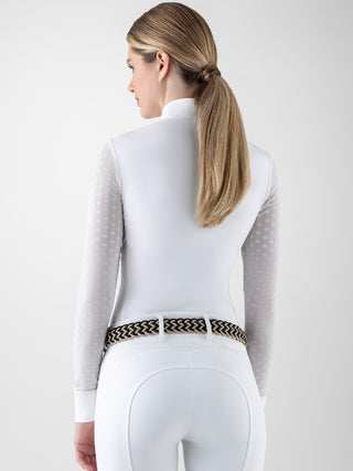 Equiline competition shirt long sleeves women Carrid White