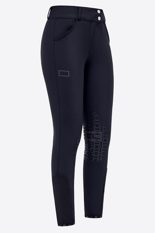 RG Riding Breeches Knee Grip Ladies with High Waist Navy Logo