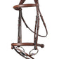 TRUST bridle Geneva combined noseband silver buckle Brown