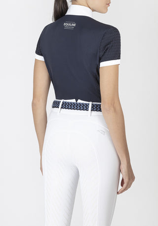 Equiline competition shirt short sleeves ladies Catic Navy