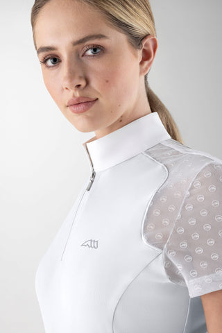 Equiline competition shirt short sleeves women Calid White