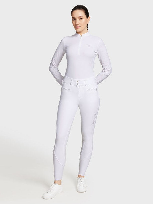 Samshield Riding Breeches Full Grip Ladies Claranova Ultra High Waist White