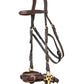 TRUST bridle Hickstead Hackamore bridle gold buckles Brown