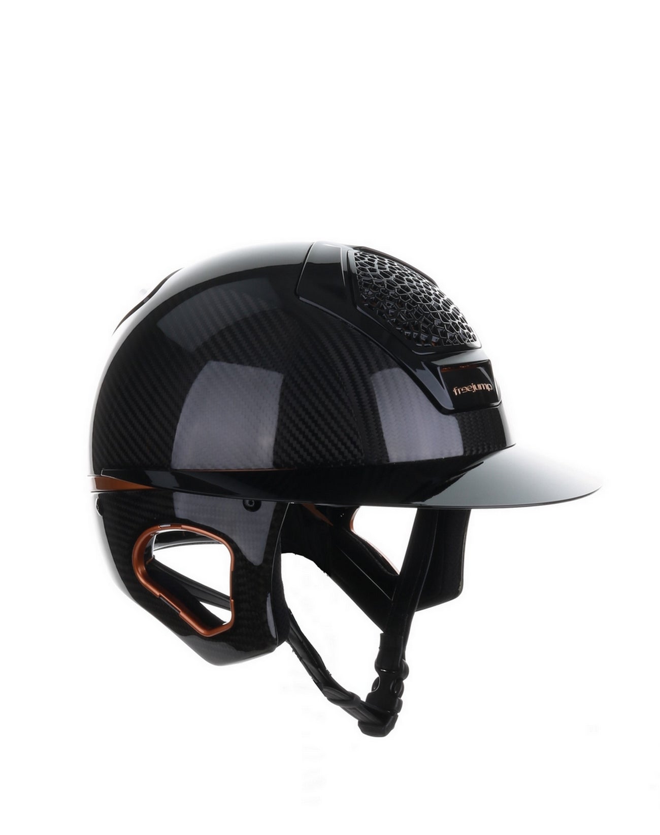 Freejump Helmet Voronoï with Temple Protection Carbon Gloss Bronze Black