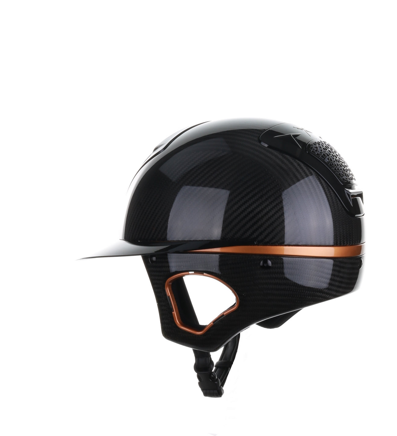 Freejump Helmet Voronoï with Temple Protection Carbon Gloss Bronze Black