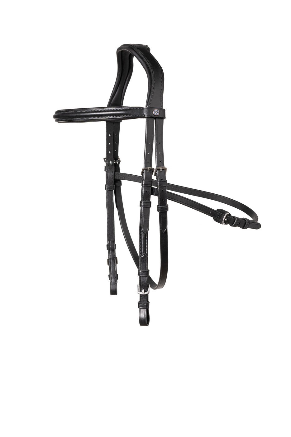 TRUST hoofdstel Hickstead Hackamore bridle zilveren gespen Zwart Zwart