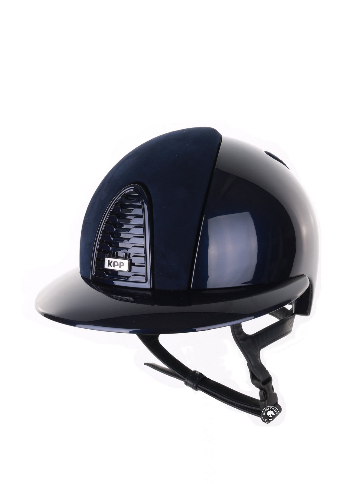 Kep Italia Riding Helmet Cromo 2.0 Polish Polo Peak Blue Suede Inserts