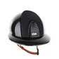 Kep Italia Riding Helmet Cromo 2.0 Shine Polo Peak Black RAW Frame Galassia Insert Beige Chin Strap