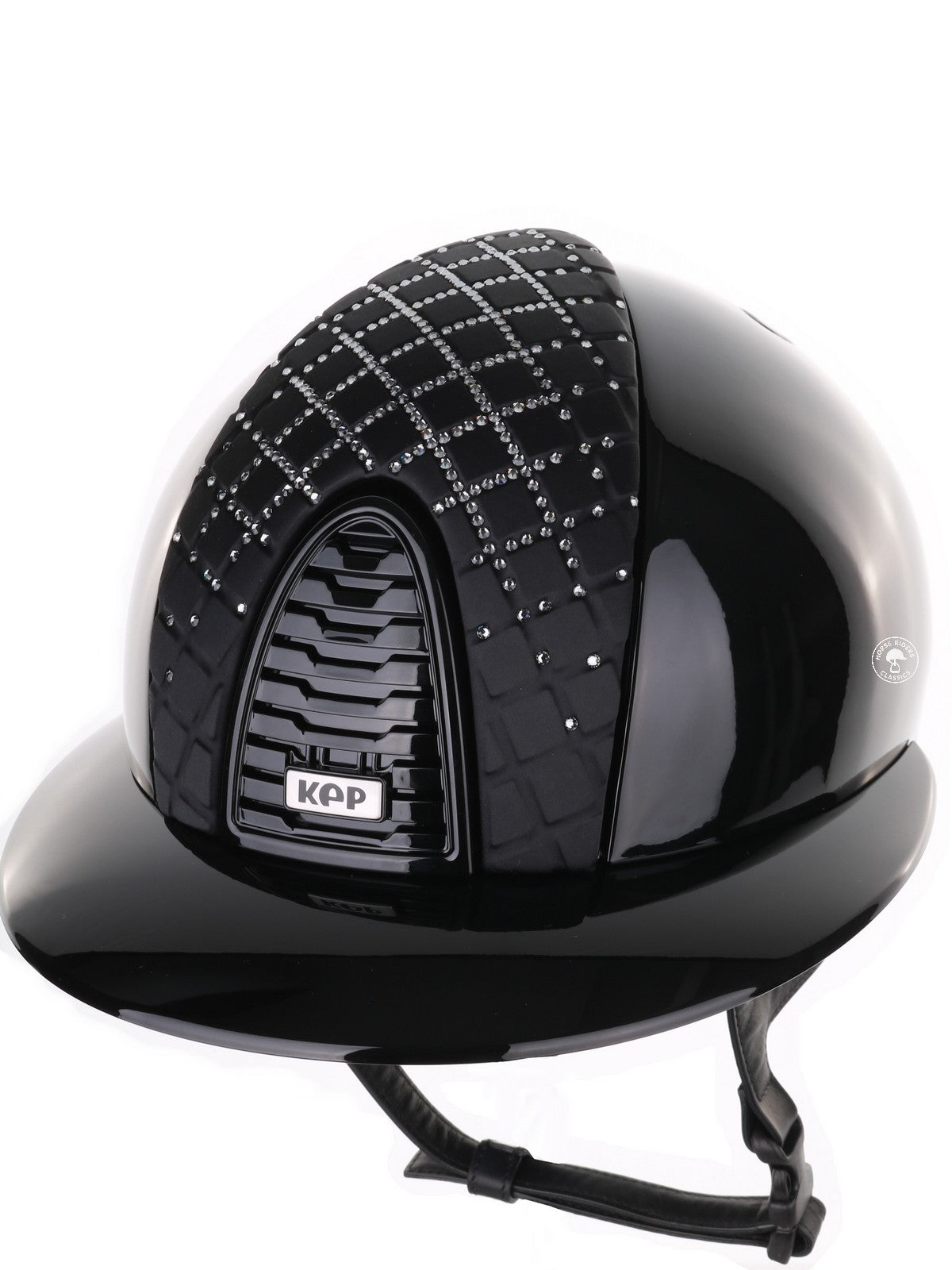 Kep Italia Paardrijhelm Cromo 2.0 Polish zwart Polo klep Milano Black Street insert