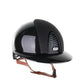 Kep Italia Riding Helmet Cromo 2.0 Shine Polo Peak Black RAW Frame Star Insert Beige Chin Strap