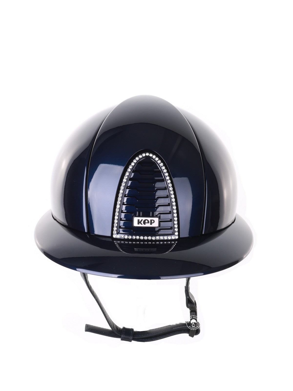 Kep Italia Riding Helmet Cromo 2.0 Polish Polo Peak Blue Swarovski Frame