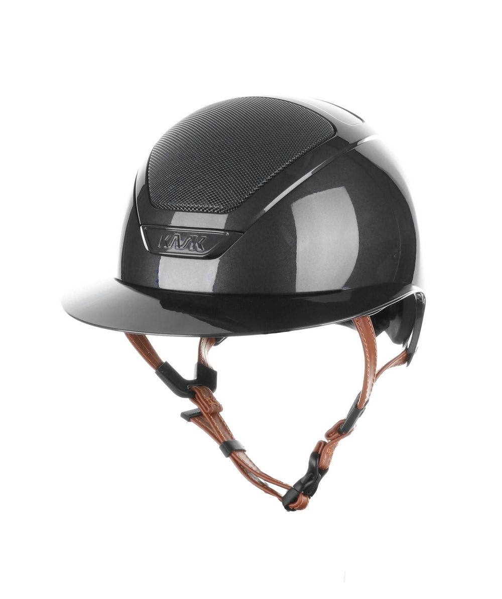 Kask Star Lady 2.0 Pure Shine Chrome Leather Light Brown Chinstrap Black