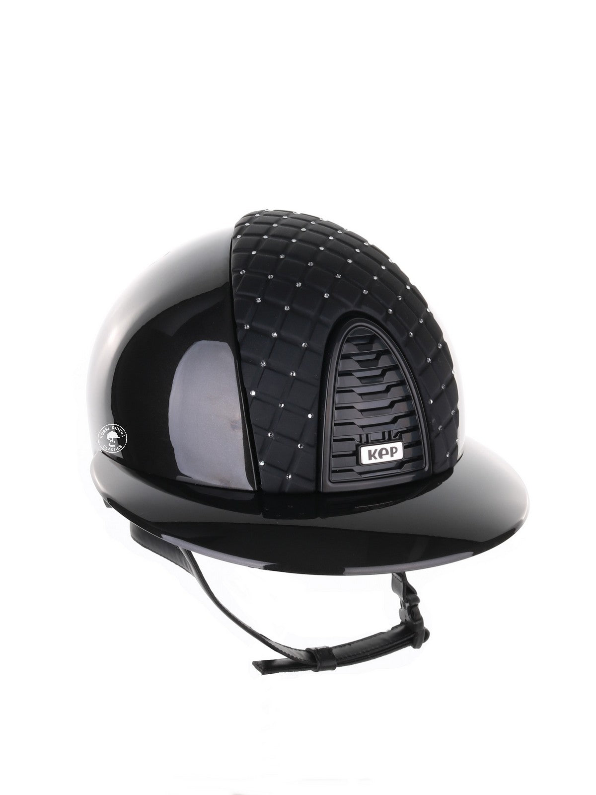 Kep Italia Riding Helmet Cromo 2.0 Shine Polo Peak Black RAW Frame Milano Cross Insert