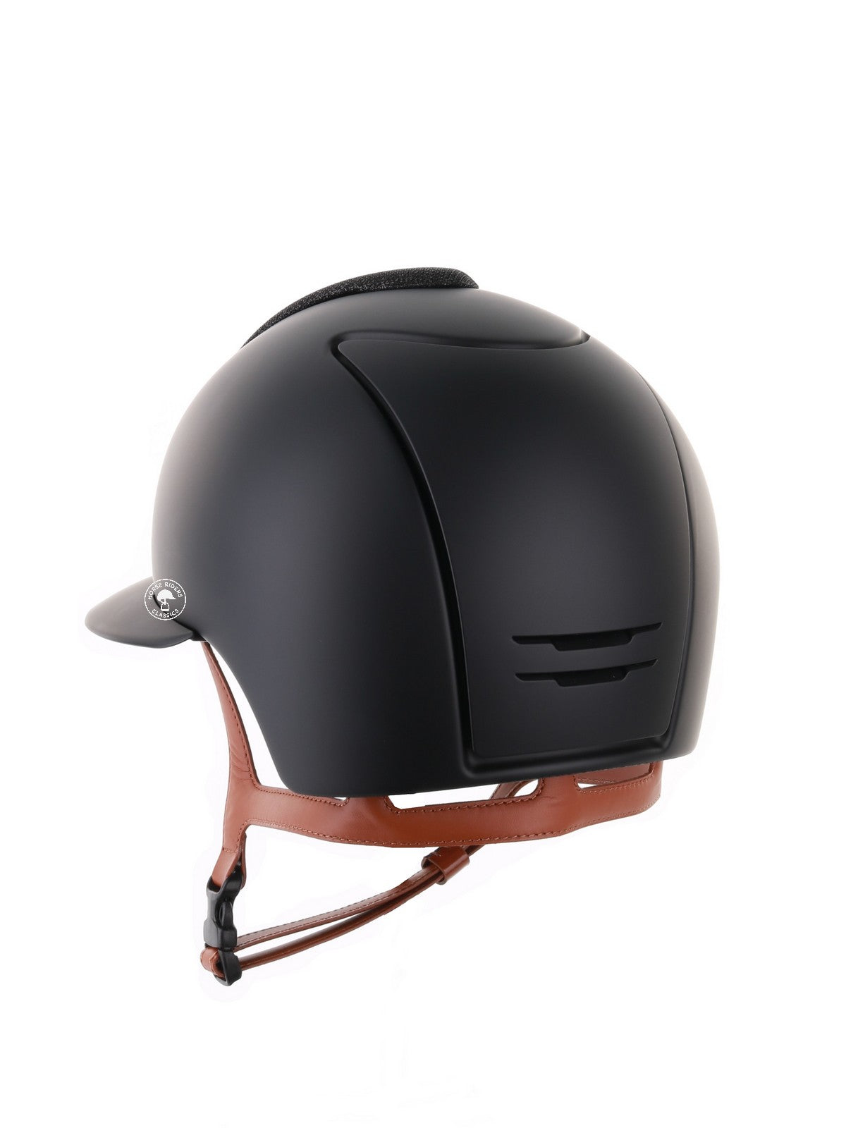 Kep Italia Riding Helmet Cromo 2.0 Matt Polo Peak Black Luminor Insert Beige Chin Strap