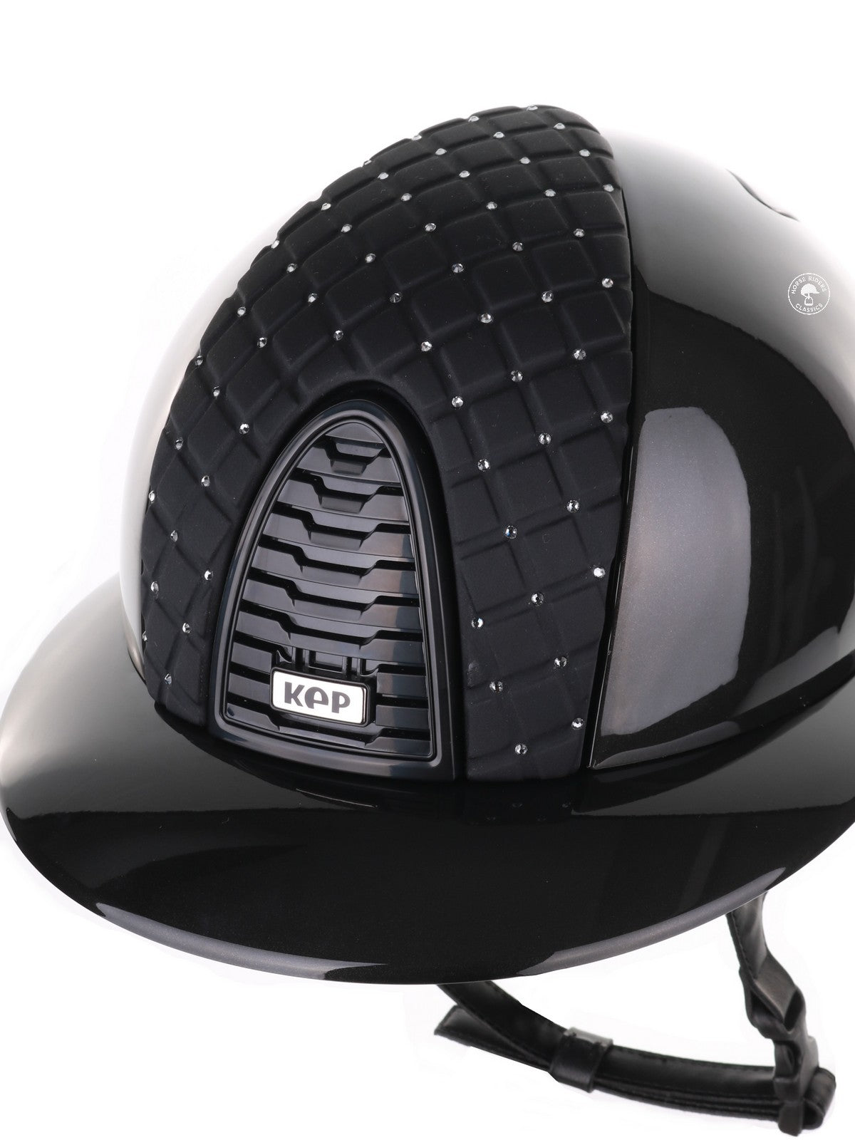Kep Italia Riding Helmet Cromo 2.0 Shine Polo Peak Black RAW Frame Milano Cross Insert