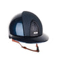 Kep Italia Riding Helmet Cromo 2.0 Shine Polo Peak Blue RAW Frame Luminor Blue Insert Beige Chin Strap