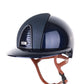 Kep Italia Riding Helmet Cromo 2.0 Polish Polo Peak Blue Swarovski Frame Beige Chin Strap