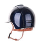 Kep Italia Riding Helmet Cromo 2.0 Polish Polo Peak Blue Swarovski Frame Beige Chin Strap