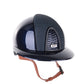 Kep Italia Riding Helmet Cromo 2.0 Polish Polo Peak Blue Swarovski Frame Beige Chin Strap