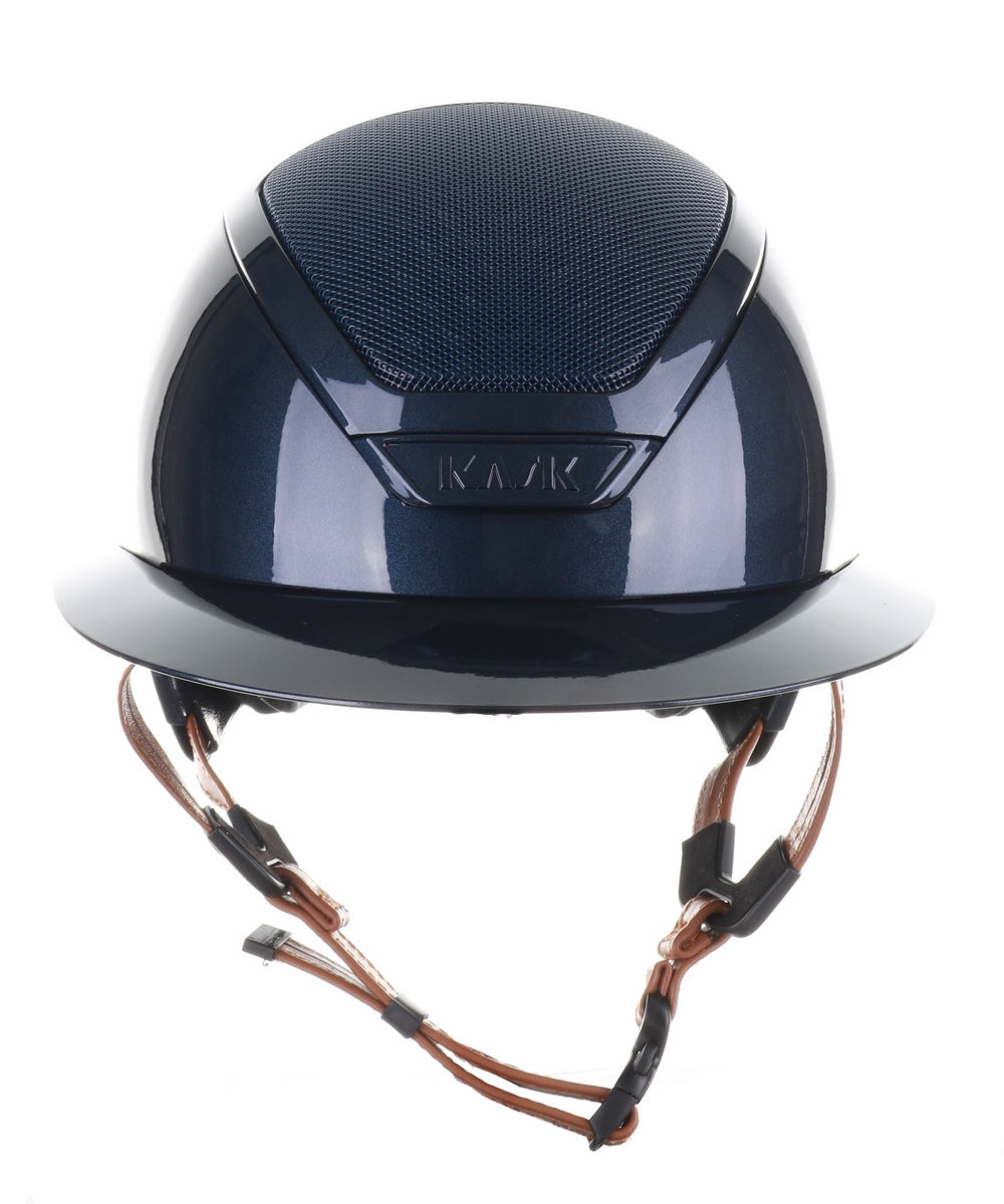 Kask Star Lady 2.0 Pure Shine Chrome Leather Light Brown Chinstrap Navy