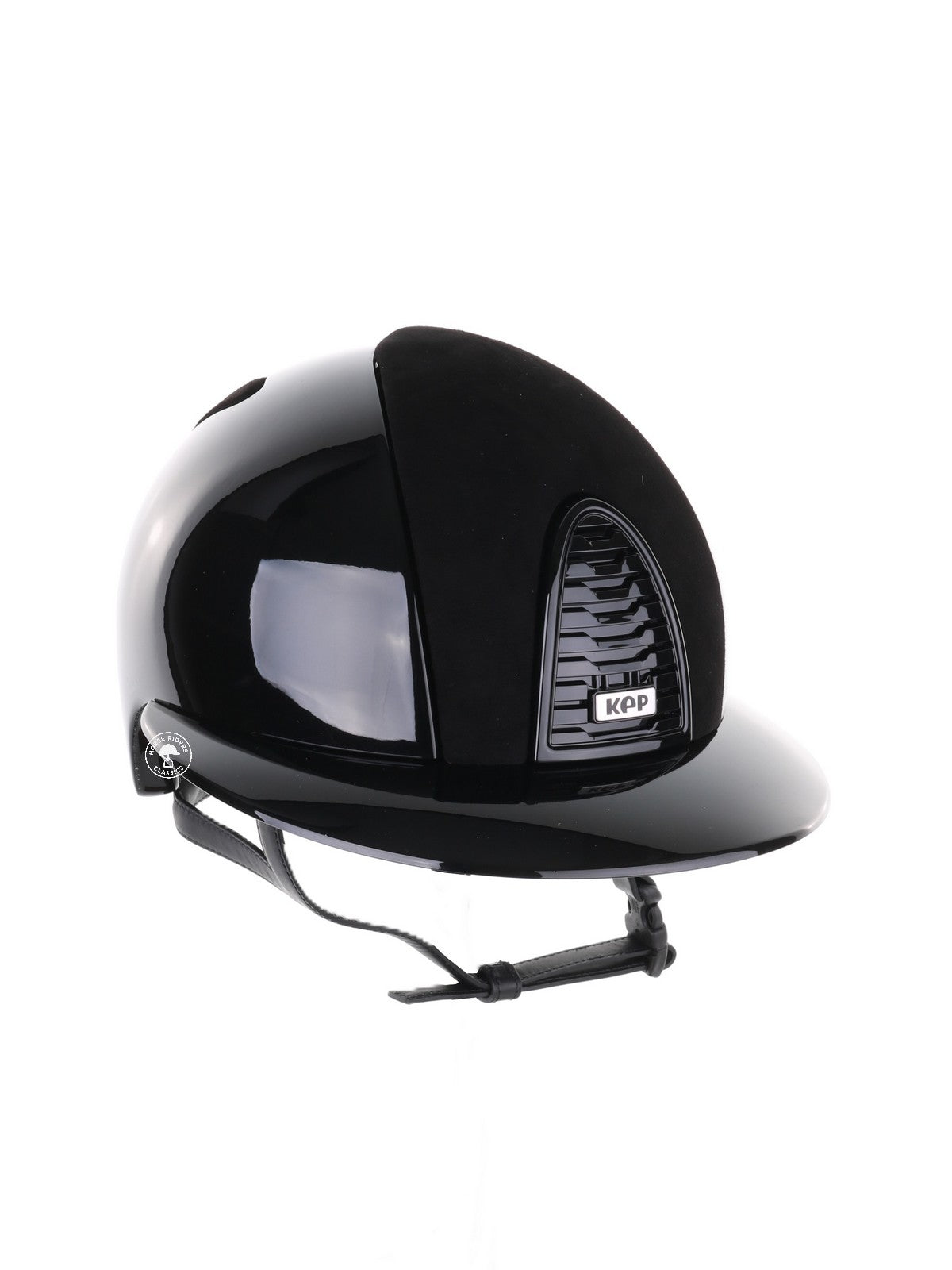 Kep Italia Paardrijhelm Cromo 2.0 Polish Polo Klep Zwart Suede Inserts