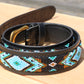 Belt with beads Mwimbi Turquoise