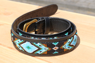 Belt with beads Mwimbi Turquoise