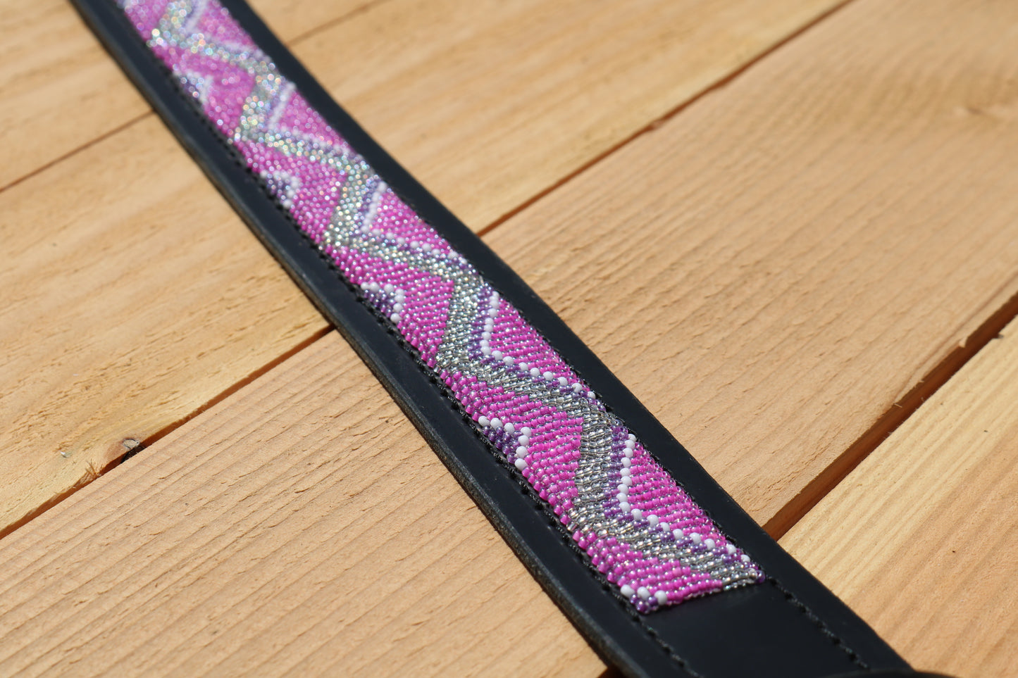 Belt with beads Kabaka Pink