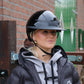 Equiline Horse Riding Helmet Xanto Sun Visor Gloss Strass Black