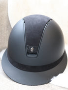 Samshield 2.0 Paardrijhelm Miss Shield Shadowmatt Alcantara Crystal Blazon Zwart