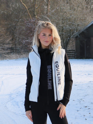 Equiline Quilted Vest Women Cilet White