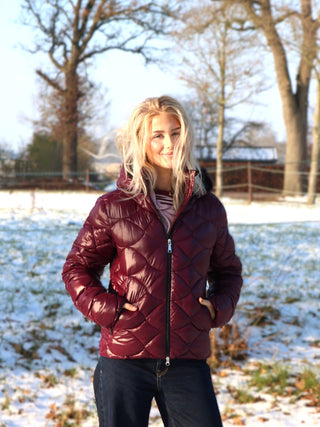 Equiline Quilted Jacket Women Gasic Amaranto