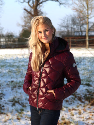 Equiline Quilted Jacket Women Gasic Amaranto