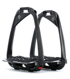 Flex-On Iron-S veiligheidsstijgbeugels zwart ultra grip Zwart