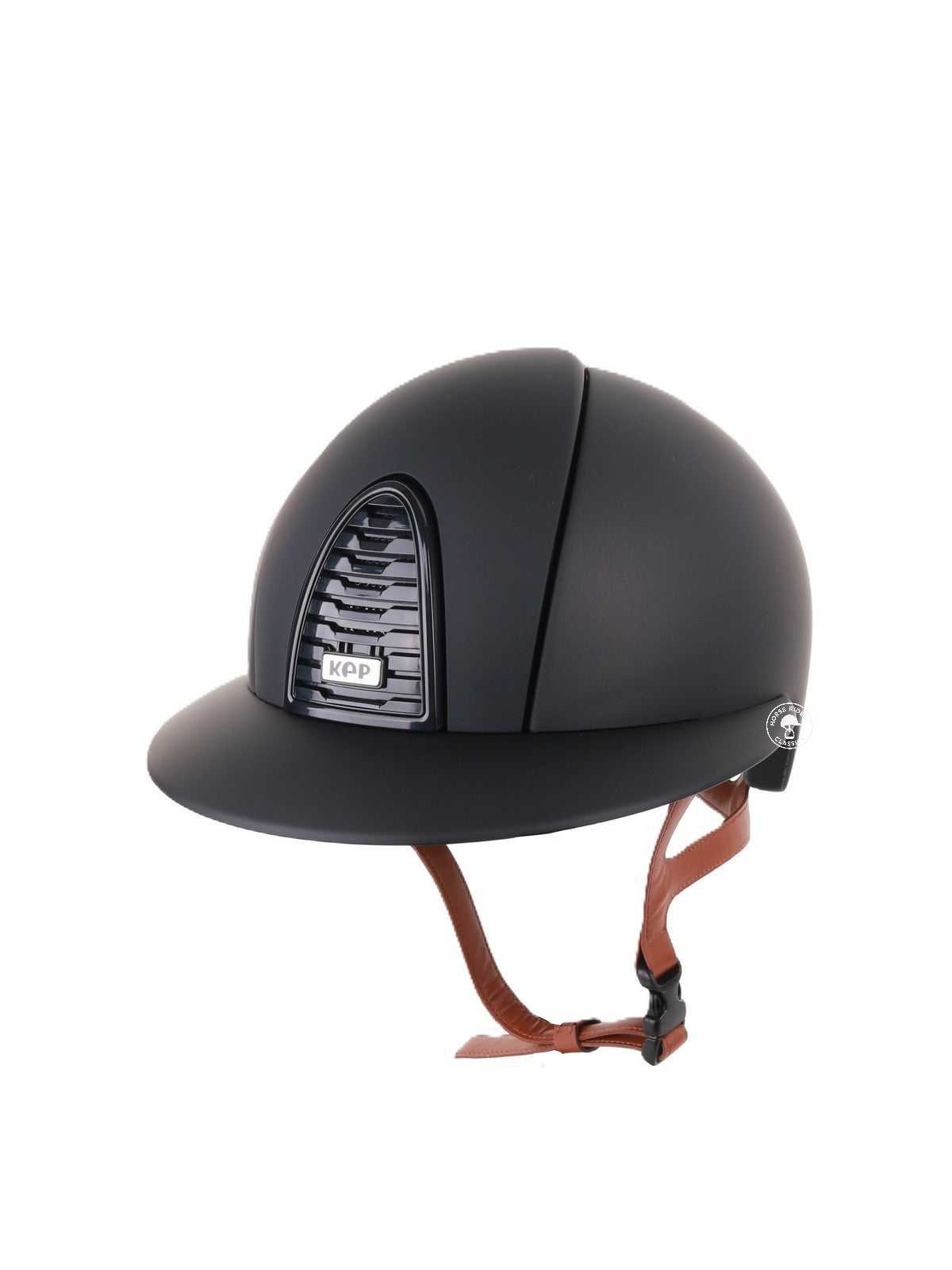 Kep Italia Paardrijhelm Cromo 2.0 Matt Polo Klep Zwart Beige Kinband