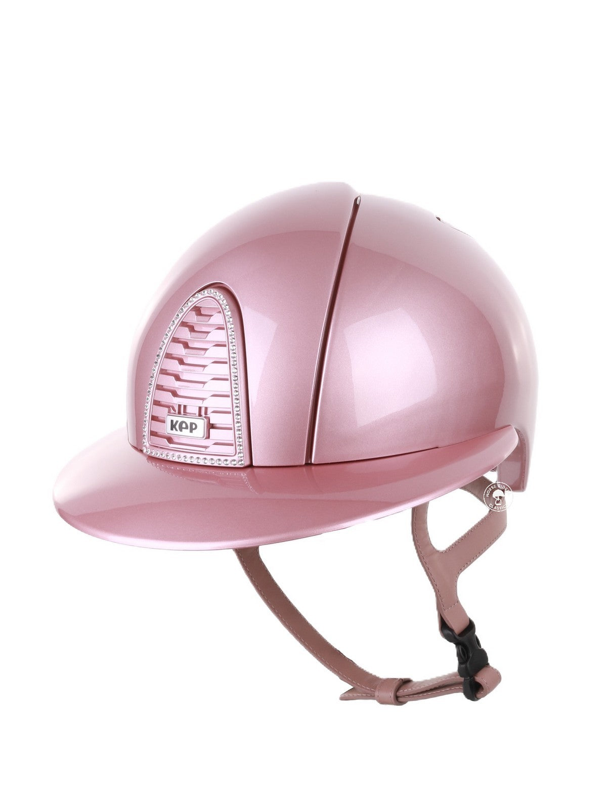 Kep Italia Paardrijhelm Cromo 2.0 Diamond Polo Klep Roze Swarovski Frame