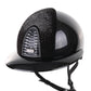 Kep Italia Riding Helmet Cromo 2.0 Diamond  Polo Peak Black Shaded Silver Insert Swarovski Frame