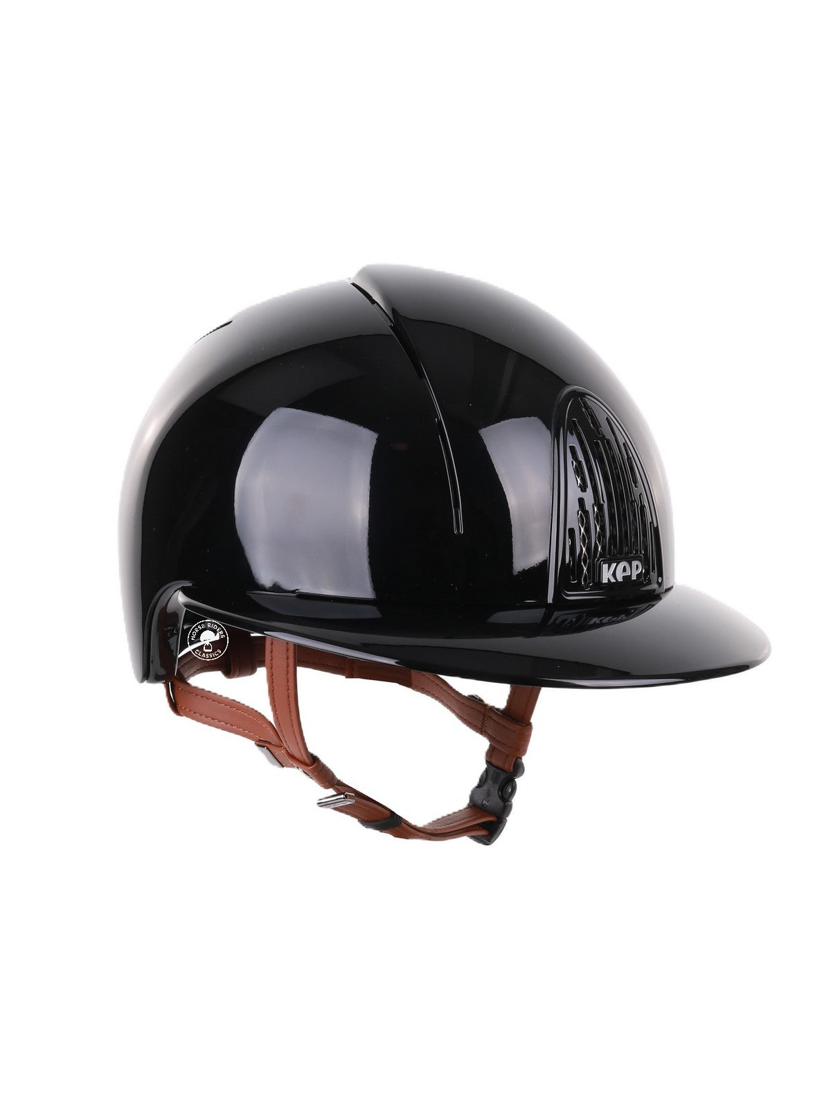 Kep Italia Riding Helmet Smart Polish Polo Black Beige Chin strap