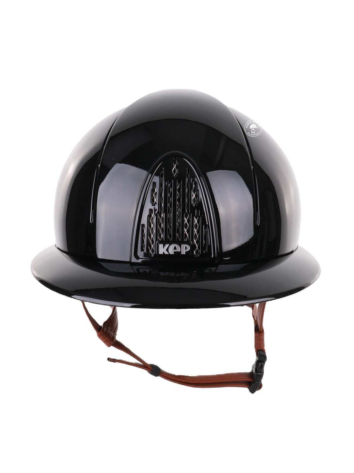 Kep Italia Riding Helmet Smart Polish Polo Black Beige Chin strap