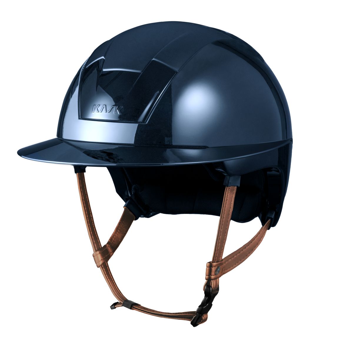 Kask Kooki Lady Shine Navy Lichtbruine Kinband