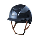 Kask Kooki Shine Navy Lichtbruine Kinband Donkerblauw
