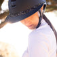 Samshield 2.0 Miss Shield shadowmatt riding helmet Black Matt 300 crystals Black