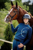 Equiline ronde hals sweatshirt dames Ezzy Legion Blue