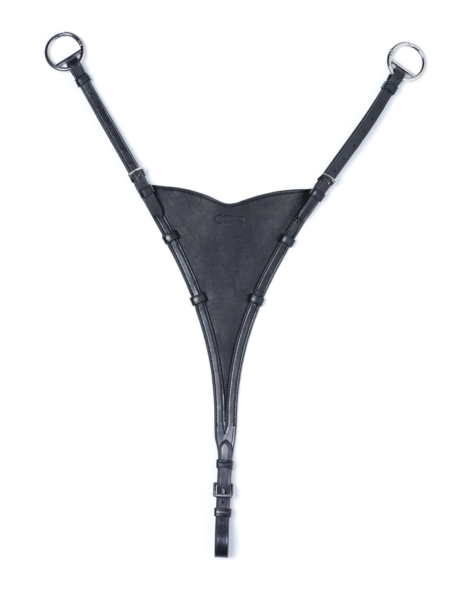 TRUST Milano dichte martingaalvork Soft BIB zilveren gespen Zwart Zwart